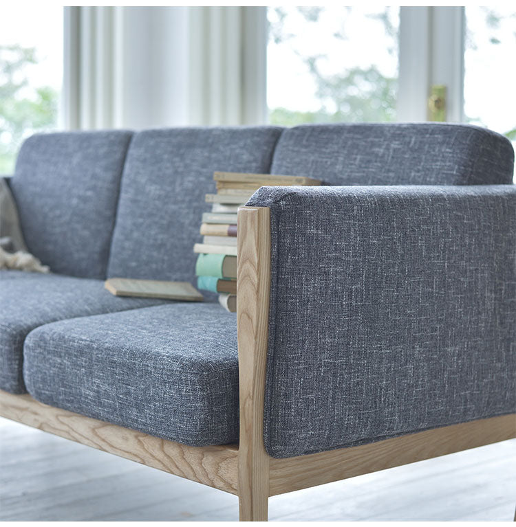 ソファ 3人掛け 幅172cm 完成品 北欧 2.5人掛け おしゃれ 3P 肘掛け 肘置き 天然木 リビング ワンルーム ソファー シンプル インテリア ローソファ(代引不可)