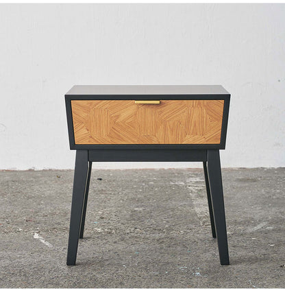 サイドテーブル ナイトテーブル おしゃれ 引き出し付き 収納 木製 コンパクト ベッドサイド ソファサイド モノクロ 韓国インテリア モダン エレガント 白 ホワイト 黒 ブラック 新生活(代引不可)