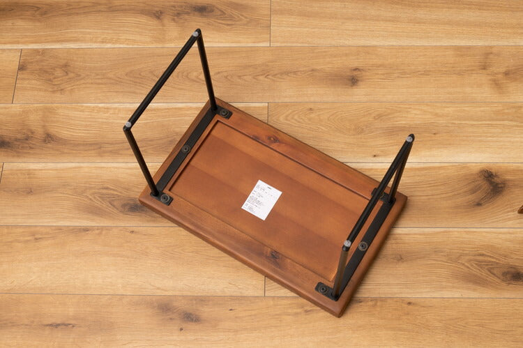 ミニテーブル テーブル サイドテーブル ナイトテーブル おしゃれ シンプル モダン 和モダン 積み重ね 幅50cm 高さ33cm 木製 天然木 スチール ブラウン 黒 軽量(代引不可)