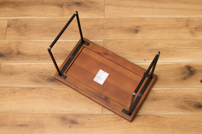 ミニテーブル テーブル サイドテーブル ナイトテーブル おしゃれ シンプル モダン 和モダン 積み重ね 幅50cm 高さ33cm 木製 天然木 スチール ブラウン 黒 軽量(代引不可)