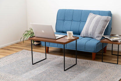 ミニテーブル テーブル サイドテーブル ナイトテーブル おしゃれ シンプル モダン 和モダン 積み重ね 幅60cm 高さ40cm 木製 天然木 スチール ブラウン 黒 軽量(代引不可)