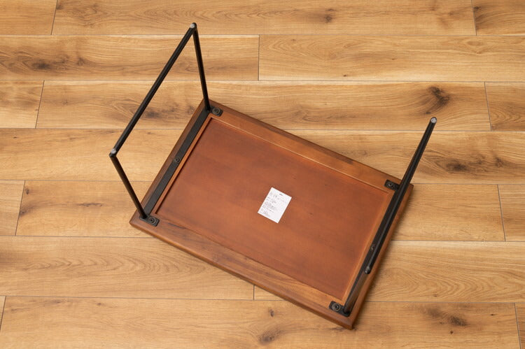 ミニテーブル テーブル サイドテーブル ナイトテーブル おしゃれ シンプル モダン 和モダン 積み重ね 幅60cm 高さ40cm 木製 天然木 スチール ブラウン 黒 軽量(代引不可)