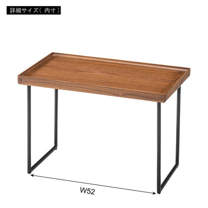 ミニテーブル テーブル サイドテーブル ナイトテーブル おしゃれ シンプル モダン 和モダン 積み重ね 幅60cm 高さ40cm 木製 天然木 スチール ブラウン 黒 軽量(代引不可)