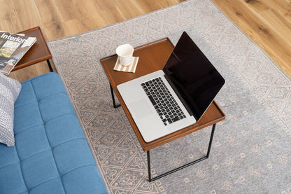 ミニテーブル テーブル サイドテーブル ナイトテーブル おしゃれ シンプル モダン 和モダン 積み重ね 幅60cm 高さ40cm 木製 天然木 スチール ブラウン 黒 軽量(代引不可)