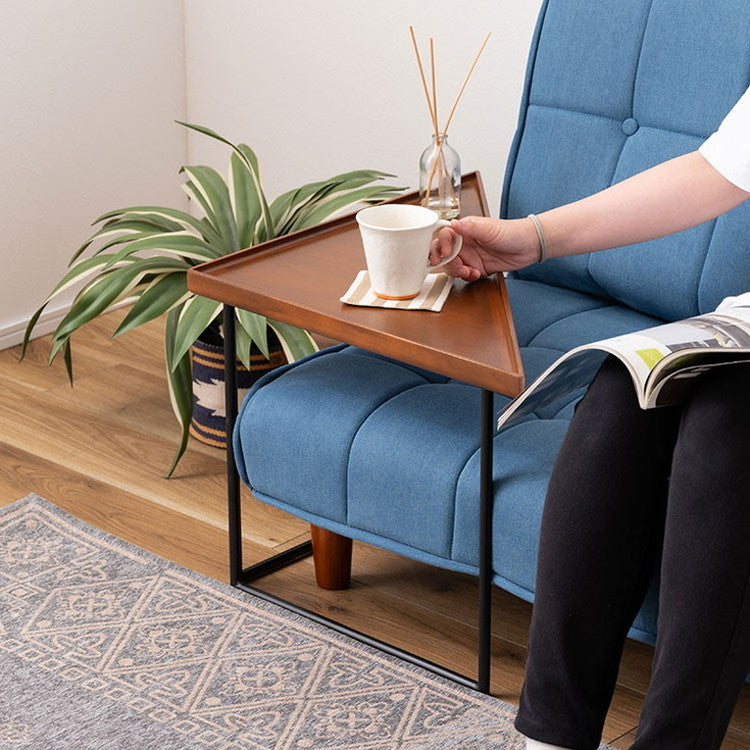 サイドテーブル ナイトテーブル ミニテーブル ソファーテーブル 高さ40cm 横幅50cm 奥行50cm 50×50 小さい 小さめ おしゃれ 木 木製 天然木 軽い 軽量 省スペース 安い 三角形(代引不可)