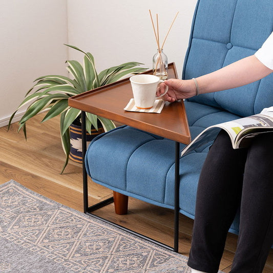 サイドテーブル ナイトテーブル ミニテーブル ソファーテーブル 高さ40cm 横幅50cm 奥行50cm 50×50 小さい 小さめ おしゃれ 木 木製 天然木 軽い 軽量 省スペース 安い 三角形(代引不可)