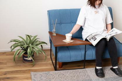 サイドテーブル ナイトテーブル ミニテーブル ソファーテーブル 高さ40cm 横幅50cm 奥行50cm 50×50 小さい 小さめ おしゃれ 木 木製 天然木 軽い 軽量 省スペース 安い 三角形(代引不可)