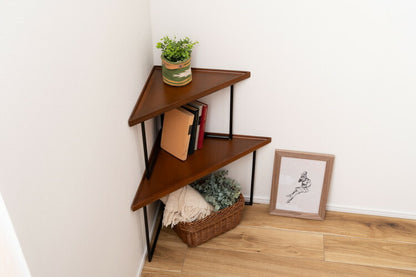 サイドテーブル ナイトテーブル ミニテーブル ソファーテーブル 高さ40cm 横幅50cm 奥行50cm 50×50 小さい 小さめ おしゃれ 木 木製 天然木 軽い 軽量 省スペース 安い 三角形(代引不可)