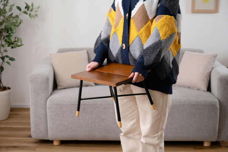 スツール ウッドスツール 椅子 チェア いす 木製 天然木 ミンディ スチール 脚キャップ モダン ブラウン 花台 ディスプレイ 玄関 リビング 腰掛け シンプル おしゃれ(代引不可)