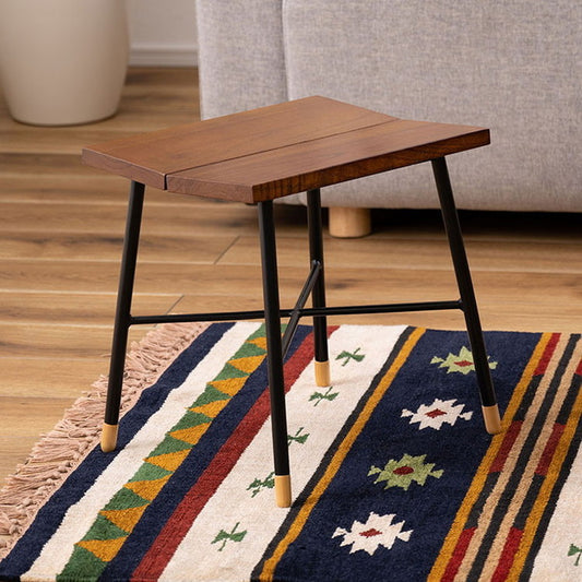 スツール ウッドスツール 椅子 チェア いす 木製 天然木 ミンディ スチール 脚キャップ モダン ブラウン 花台 ディスプレイ 玄関 リビング 腰掛け シンプル おしゃれ(代引不可)