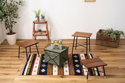 スツール ウッドスツール 椅子 チェア いす 木製 天然木 ミンディ スチール 脚キャップ モダン ブラウン 花台 ディスプレイ 玄関 リビング 腰掛け シンプル おしゃれ(代引不可)