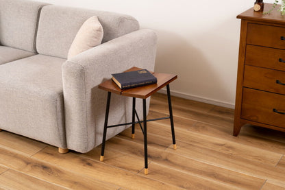 スツール ウッドスツール 椅子 チェア いす 木製 天然木 ミンディ スチール 脚キャップ モダン ブラウン 花台 ディスプレイ 玄関 リビング 腰掛け シンプル おしゃれ(代引不可)