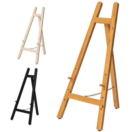イーゼル スタンド 木製 絵画 パネルスタンド 看板 デッサン メニューボード 天然木 ブラック ナチュラル ホワイト(代引不可)