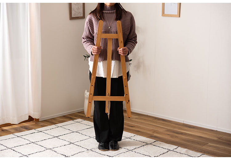 イーゼル スタンド 木製 絵画 パネルスタンド 看板 デッサン メニューボード 天然木 ブラック ナチュラル ホワイト(代引不可)