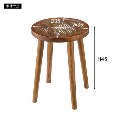 ラウンドガラステーブルS サイドテーブル テーブル ガラステーブル おしゃれ モダン シンプル ラタン 籐 リゾート アジアン ソファ 座椅子 ベッド コンパクト 木製 天然木 ガラス 軽い 軽量(代引不可)