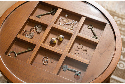 ボードゲームテーブル GT-780 東谷 サイドテーブル 丸 ラウンド 丸型 木製 高さ50cm 円形 ソファ ベッド横 ガラス リビング 天然木 ナチュラル ナイトテーブル 遊べる ゲーム 三目並べ(代引不可)