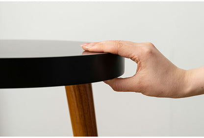 ラウンドサイドテーブル GT-786 東谷 サイドテーブル 丸 ラウンド 丸型 木製 高さ50cm 円形 ソファ ベッド横 リビング 天然木 ナチュラル ナイトテーブル 個性的 軽量 軽い モダン ブラック(代引不可)