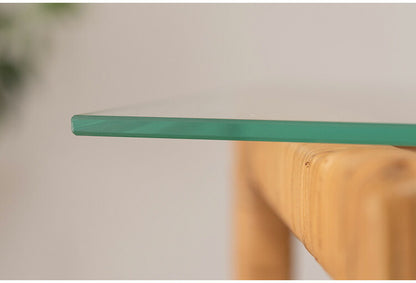 ガラスシェルフ GUY-2 東谷 シェルフ ガラス ガラスシェルフ ラタン 籐 クリア 収納 収納棚 ラック オープンラック 3段 三段 見せる収納 シンプル 北欧 ナチュラル ナイトテーブル 強化ガラス(代引不可)