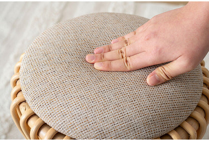 ラウンドスツール GUY-260 東谷 スツール ラタン 籐 円 丸 ラウンド サークル 天然ラタン リゾート 北欧 ナチュラル クッション 高さ40cm 直径30cm 幅30cm 鼓 個性的(代引不可)