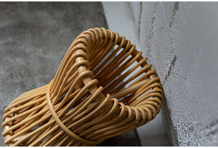 ラウンドスツール GUY-260 東谷 スツール ラタン 籐 円 丸 ラウンド サークル 天然ラタン リゾート 北欧 ナチュラル クッション 高さ40cm 直径30cm 幅30cm 鼓 個性的(代引不可)