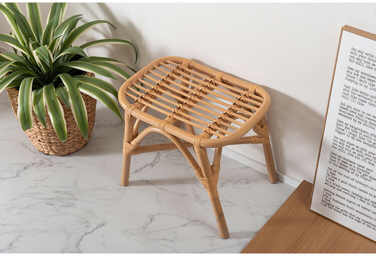 ラタンスツール GUY-261 東谷 スツール ラタン 籐 円 丸 ラウンド サークル 天然ラタン リゾート 北欧 ナチュラル クッション 高さ40cm 直径30cm 幅30cm 鼓 個性的(代引不可)