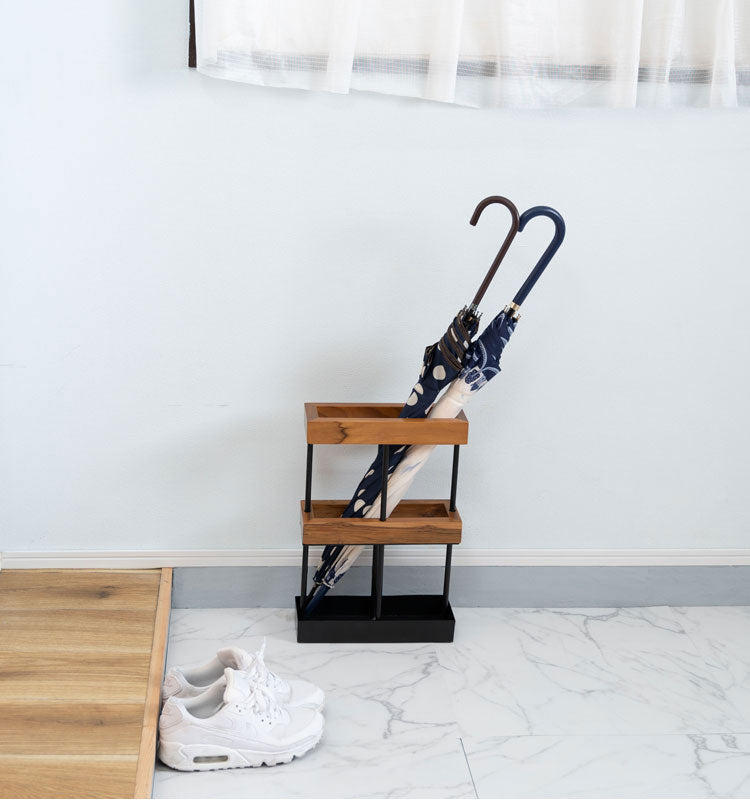 傘立て スタンド 省スペース 天然木 スチール 長方形 アンブレラ 玄関 シンプル おしゃれ インテリア かわいい 北欧 エントランス アイアン アンティーク モダン 雨(代引不可)