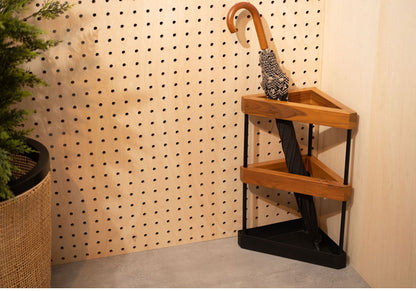 傘立て スタンド 省スペース 天然木 スチール 三角 アンブレラ 玄関 シンプル おしゃれ インテリア かわいい 北欧 エントランス アイアン アンティーク モダン 雨(代引不可)