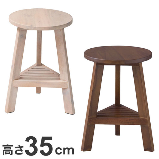 プランターベース おしゃれ 花台 木製 丸型 円形 棚付き 北欧 ガーデニング 室内 ブラウン ホワイト 軽量 かわいい(代引不可)