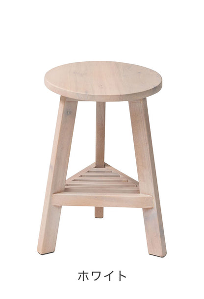 プランターベース おしゃれ 花台 木製 丸型 円形 棚付き 北欧 ガーデニング 室内 ブラウン ホワイト 軽量 かわいい(代引不可)