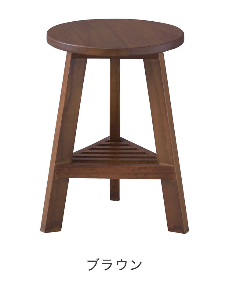 プランターベース おしゃれ 花台 木製 丸型 円形 棚付き 北欧 ガーデニング 室内 ブラウン ホワイト 軽量 かわいい(代引不可)