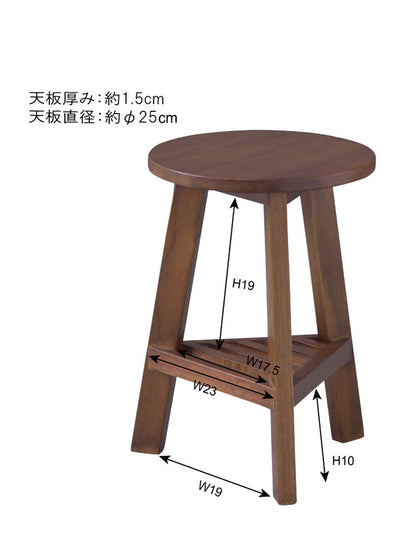 プランターベース おしゃれ 花台 木製 丸型 円形 棚付き 北欧 ガーデニング 室内 ブラウン ホワイト 軽量 かわいい(代引不可)