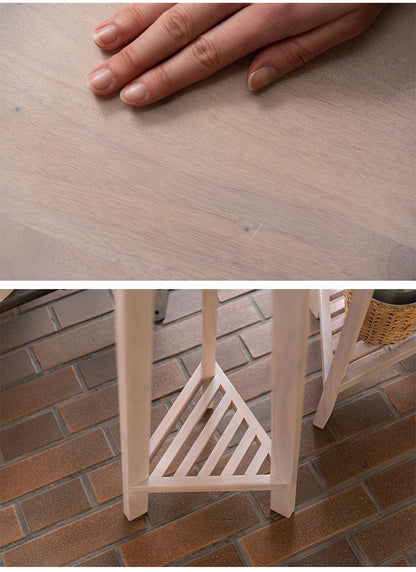 プランターベース おしゃれ 花台 木製 丸型 円形 棚付き 北欧 ガーデニング 室内 ブラウン ホワイト 軽量 かわいい(代引不可)