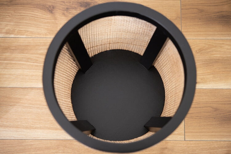 プランターカバー プランター カバー 植物 ラタン 藤 天然木 ミンディ ラウンド 丸 脚付き ブラック 黒 ナチュラル モダン アジアン リゾート シンプル おしゃれ 新生活(代引不可)