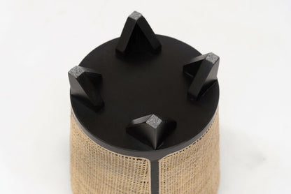 プランターカバー プランター カバー 植物 ラタン 藤 天然木 ミンディ ラウンド 丸 脚付き ブラック 黒 ナチュラル モダン アジアン リゾート シンプル おしゃれ 新生活(代引不可)