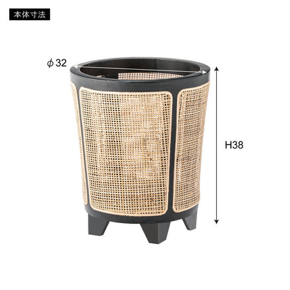 プランターカバー プランター カバー 植物 ラタン 藤 天然木 ミンディ ラウンド 丸 脚付き ブラック 黒 ナチュラル モダン アジアン リゾート シンプル おしゃれ 新生活(代引不可)