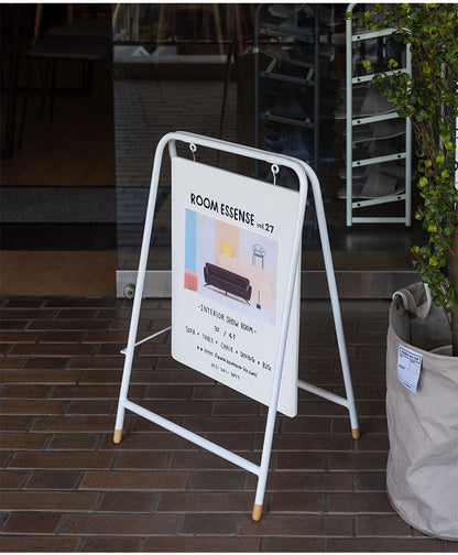 看板 店舗用 立て看板 おしゃれ スタンド 両面 折りたたみ サインボード ブラック ホワイト シンプル 屋外 ディスプレイ インテリア 雑貨 店舗 マルシェ スタイリッシュ モノトーン(代引不可)