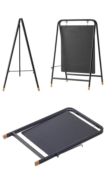 看板 店舗用 立て看板 おしゃれ スタンド 両面 折りたたみ サインボード ブラック ホワイト シンプル 屋外 ディスプレイ インテリア 雑貨 店舗 マルシェ スタイリッシュ モノトーン(代引不可)