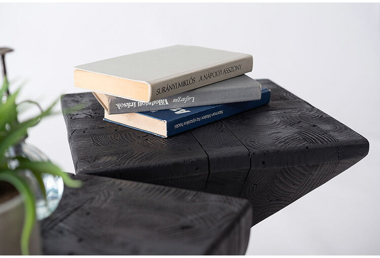 パイン 古材 スツール ブラック サイドテーブル 天然木 ディスプレイ 花台 棚 黒 インダストリアル シンプル モダン おしゃれ 木製 シック ナイトテーブル 椅子 ミニテーブル(代引不可)