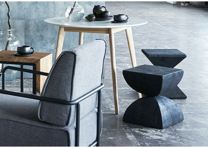 パイン 古材 スツール ブラック サイドテーブル 天然木 ディスプレイ 花台 棚 黒 インダストリアル シンプル モダン おしゃれ 木製 シック ナイトテーブル 椅子 ミニテーブル(代引不可)