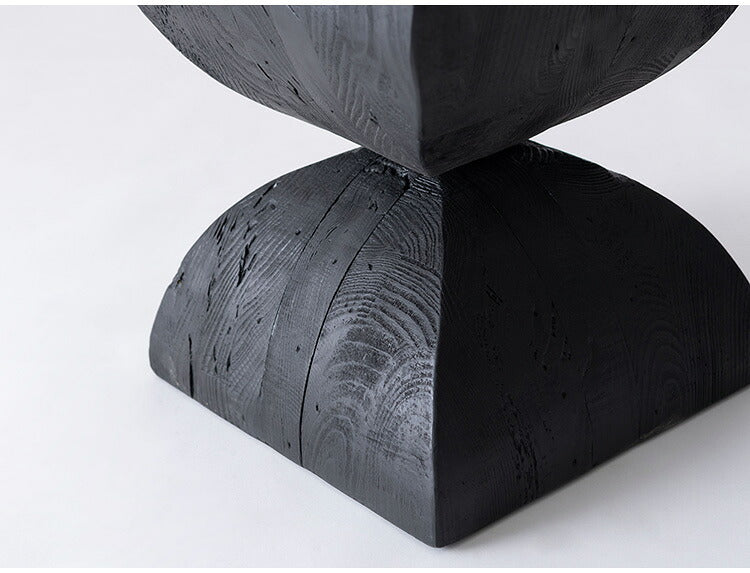 パイン 古材 スツール ブラック サイドテーブル 天然木 ディスプレイ 花台 棚 黒 インダストリアル シンプル モダン おしゃれ 木製 シック ナイトテーブル 椅子 ミニテーブル(代引不可)