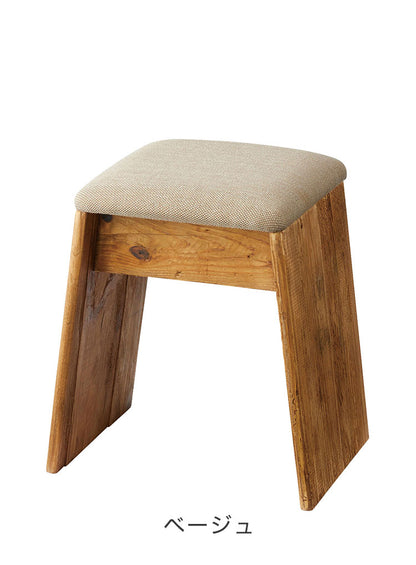 スツール サイドテーブル 簡易テーブル サブスツール 軽量 玄関用 ソファサイド 椅子 コンパクト シンプル ナチュラル 古材 パイン材 天然木 ファブリック グレー ベージュ(代引不可)