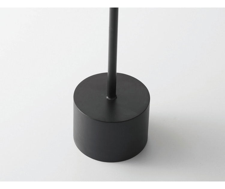 サイドテーブル ラウンド 丸型 幅40cm 高さ50cm 花台 植木台 シングルレッグ スタイリッシュ テーブル ナイトテーブル アイアン 木製 天然木 オーク おしゃれ シンプル ナチュラル ブラック(代引不可)