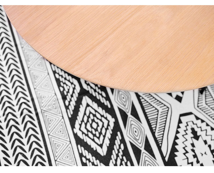 センターテーブル 幅78cm ラウンドテーブル 円形 丸型 アイアン 木製 天然木 オーク おしゃれ シンプル 幅78cm 高さ33.5cm 3本脚 重厚感 モダン ソファ 座椅子 新生活(代引不可)