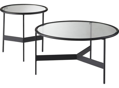 ガラステーブル 幅38cm ラウンドテーブル 丸型 円形 サイドテーブル ソファサイド ベッドサイド ガラス ローテーブル センターテーブル アイアイン 室内 おしゃれ シンプル 異素材(代引不可)