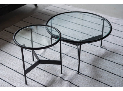 ガラステーブル 幅38cm ラウンドテーブル 丸型 円形 サイドテーブル ソファサイド ベッドサイド ガラス ローテーブル センターテーブル アイアイン 室内 おしゃれ シンプル 異素材(代引不可)