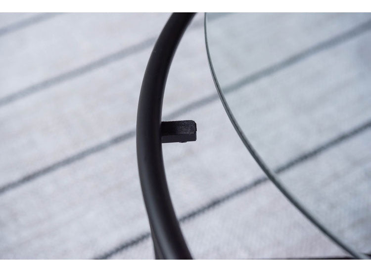 ガラステーブル 幅60cm リビングテーブル ラウンドテーブル 丸型 円形 サイドテーブル ガラス ローテーブル センターテーブル アイアイン 室内 おしゃれ シンプル 異素材(代引不可)