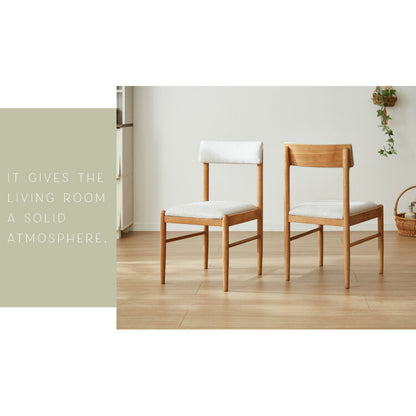 ダイニングチェア 単品 アームレス 完成品 おしゃれ 北欧 天然木 木製 リビングチェア パーソナルチェア ファブリック ダイニング 新生活 一人暮らし ハイバック 背もたれ(代引不可)