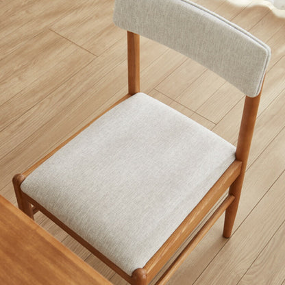 ダイニングチェア 2脚セット アームレス 完成品 おしゃれ 北欧 天然木 木製 リビングチェア パーソナルチェア ファブリック ダイニング 新生活 一人暮らし ハイバック 背もたれ(代引不可)