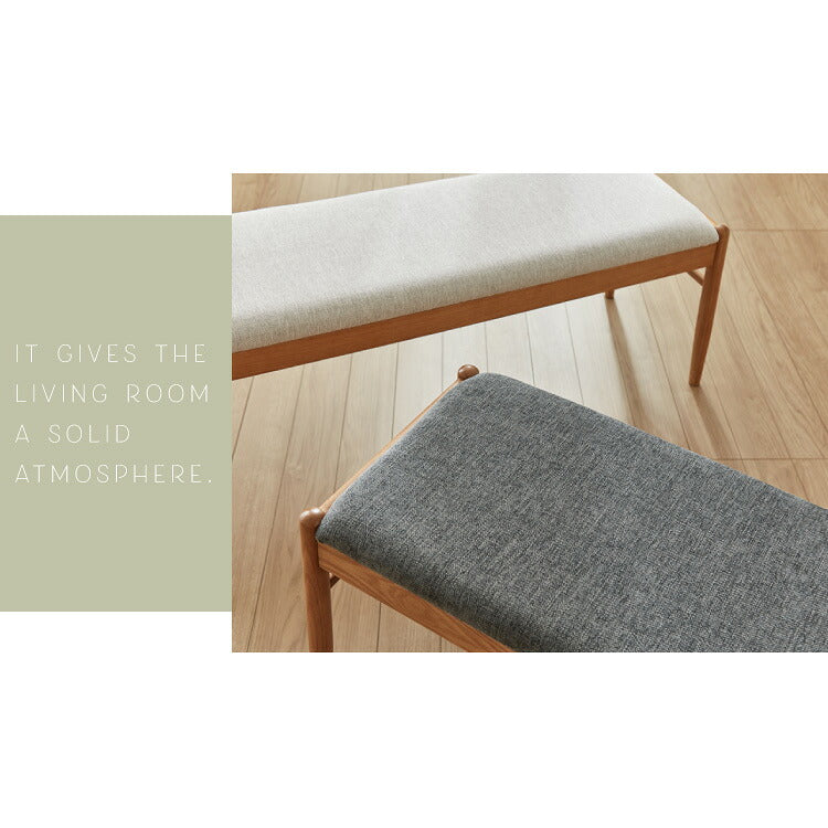 ダイニングベンチ 単品 幅115cm 2人掛け 2人用 天然木 木製 おしゃれ 北欧 アッシュ リビングベンチ ベンチ ファブリック 二人掛け 二人掛け シンプル(代引不可)
