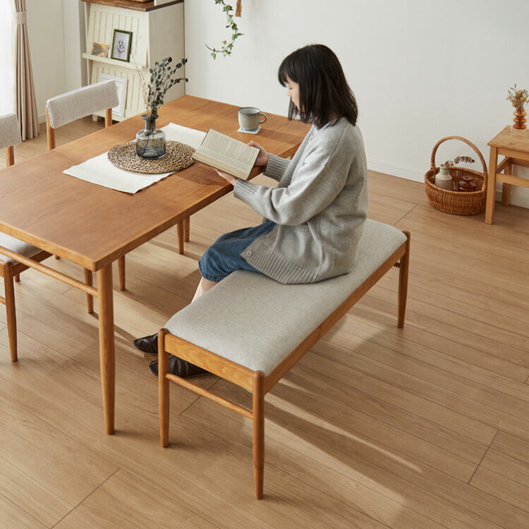 ダイニングベンチ 単品 幅115cm 2人掛け 2人用 天然木 木製 おしゃれ 北欧 アッシュ リビングベンチ ベンチ ファブリック 二人掛け 二人掛け シンプル(代引不可)